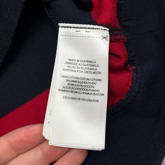 Polo Ralph Lauren Blue Red Striped Boys XL Quarter Zip Mock Pullover Sweater EUC - Picture 5 of 10